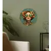 Vrouw - Bloemen - Vlinders - Natuur - Vintage Wandcirkel plexiglas klein -sfeer3