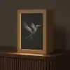 Kolibrie - Zwart - Dieren Light Box met kabel (Tafellamp) klein -z3d_website