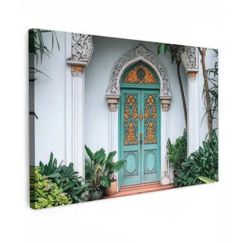 Deur - Patronen - Planten Tuinposter op houten frame 2 cm dik klein -3d