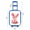Roze baby varken Kinderkoffer - Blauw klein -productfoto_formaten