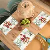 Kerstman- Winter - Sneeuw - Wit - Rood Placemat vinyl groot -zzsfeer5_Kitchenyeah-website