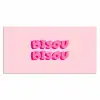 Bisou - Roze - Dikke letters Muismat XXL klein -3d_leeg