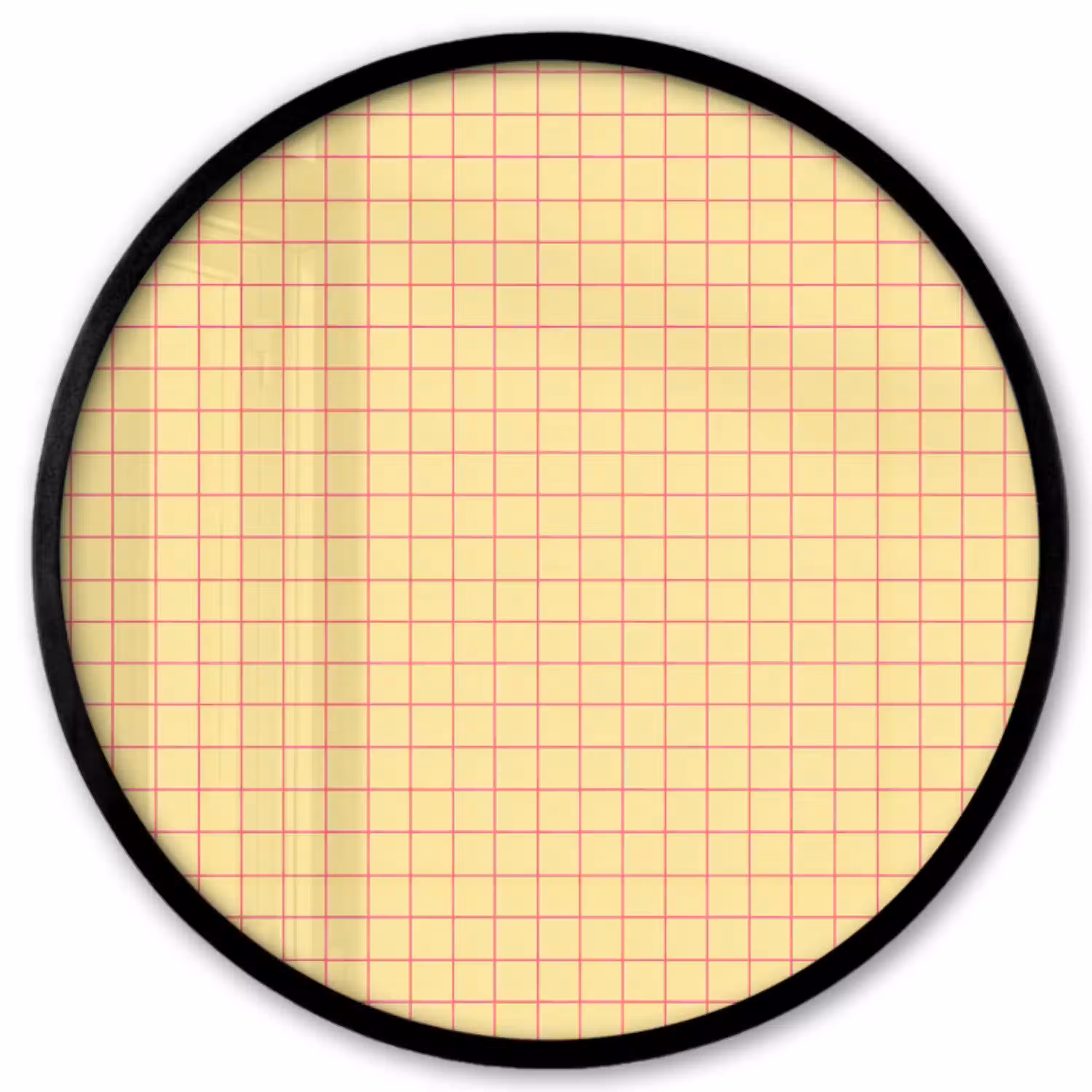 Ruitjes - Grid - Minimalistisch - Geel - Roze Fotolijst rond zonder passe partout klein 856 -3d