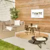 Tante - Lettercollage Tuinposter op houten frame 2 cm dik klein -sfeer2