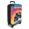 Roze Monstertruck Vliegt over het Asfalt NBS - Handbagage koffer - Kinderen Unisex middel -productfoto_3d