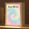 Tie Dye - Pasteltinten - Roze Light Box met kabel (Kinderlampje) klein -zzz_3d_website