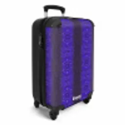 Paars blauw slangenhuid met symmetrische schubstructuur NBS - Handbagage koffer - Volwassenen Unisex middel -productfoto_3d