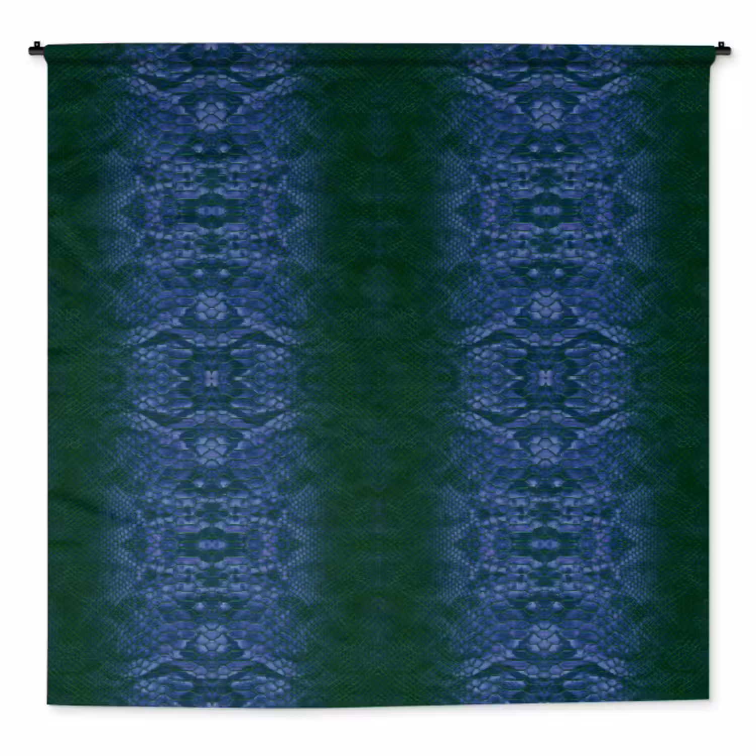 Wandkleed - Slang - Boa - Blauw - Groen