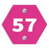 Knallrosa - Elegant Naambord Hexagon klein -3d