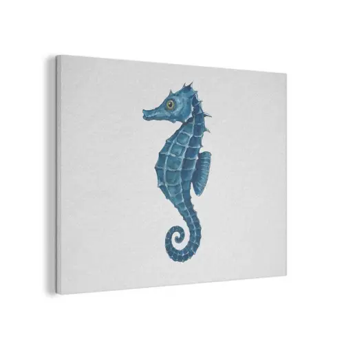 Zeepaardje - Staart - Blauw PET vilt klein -3d