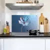 Blauw - Bloem - Glazen - Sierlijk Inductie beschemer met haakjes klein -sfeer2