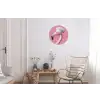 Flamingo - Roze - Koksmuts - Vogel Wandcirkel aluminium klein -woonkamer