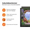 Doorkijk - Vuurtoren - Bloemen - Uitzicht Inductie beschermer vinyl 3mm middel -zzzzzzz-td-ups
