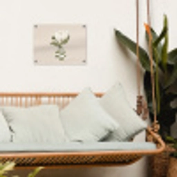 Vaas - Geruit - Bloem - Groen tuinposter los doek klein -sfeer7