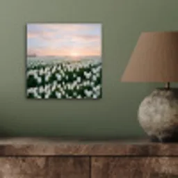 Tulpen - Landschap - Wit aluminium wit klein -sfeer2
