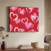 Patroon - Hartjes - Roze - Valentijn Textielframe zwart klein -sfeer3