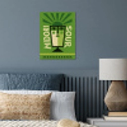 Grafisch - Art - Cocktail - Groen poster papier klein -sfeer2
