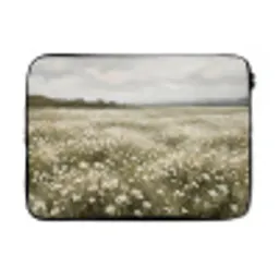 Illustratie - Landschap - Wit laptophoes neopreen klein -3d