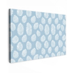 Palmbladeren - Naadloos - Patroon - Pastelblauw canvas 2cm klein 34 -z3d