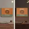 Donut - Spikkels - Kleurrijk - Quote Light Box met batterij (Wandlamp) middel -sfeer3