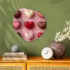 Macarons - Hartjes - Kleurrijk - Roze Wandcirkel Organisch Forex 3mm klein -sfeer2