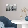 Hut - Grijs - Bergen - Mistig poster papier klein -sfeer3