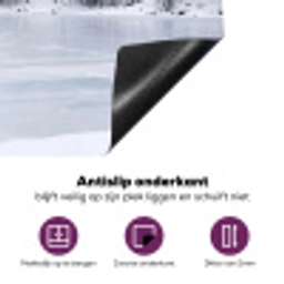 Meer - Dennen - IJs - Winter - Rustgevend Inductie beschermer vinyl 3mm klein -zzzzzzz-cc-onderkant