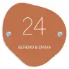 Terracotta - Klassiek Naambord Organisch middel -3d