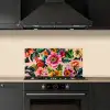 Bloemen - Kleurrijk - Roze keuken achterwand spatscherm klein -sfeer1