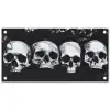 Schedels - Zwart - Contrast tuinposter los doek klein -3d