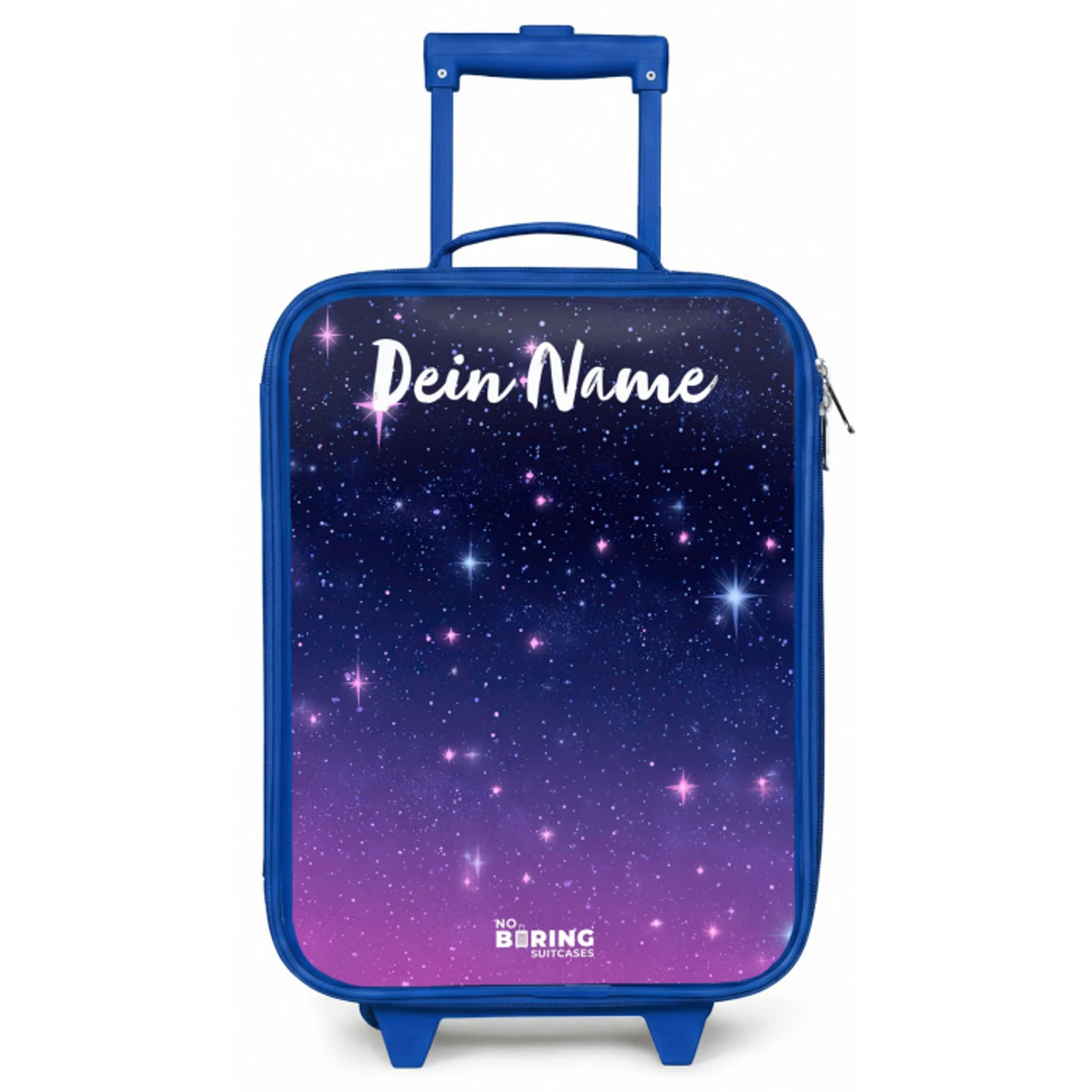 Sterren - Galaxy - Blauw - Roze Kinderkoffer - Blauw klein -zz3dotto