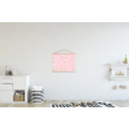 Spookjes - Patroon - Roze textielposter latten blank klein 122 -kinderkamer