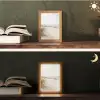 Wolken - Duinlandschap - Zand Light Box met kabel (Tafellamp) klein -sfeer3