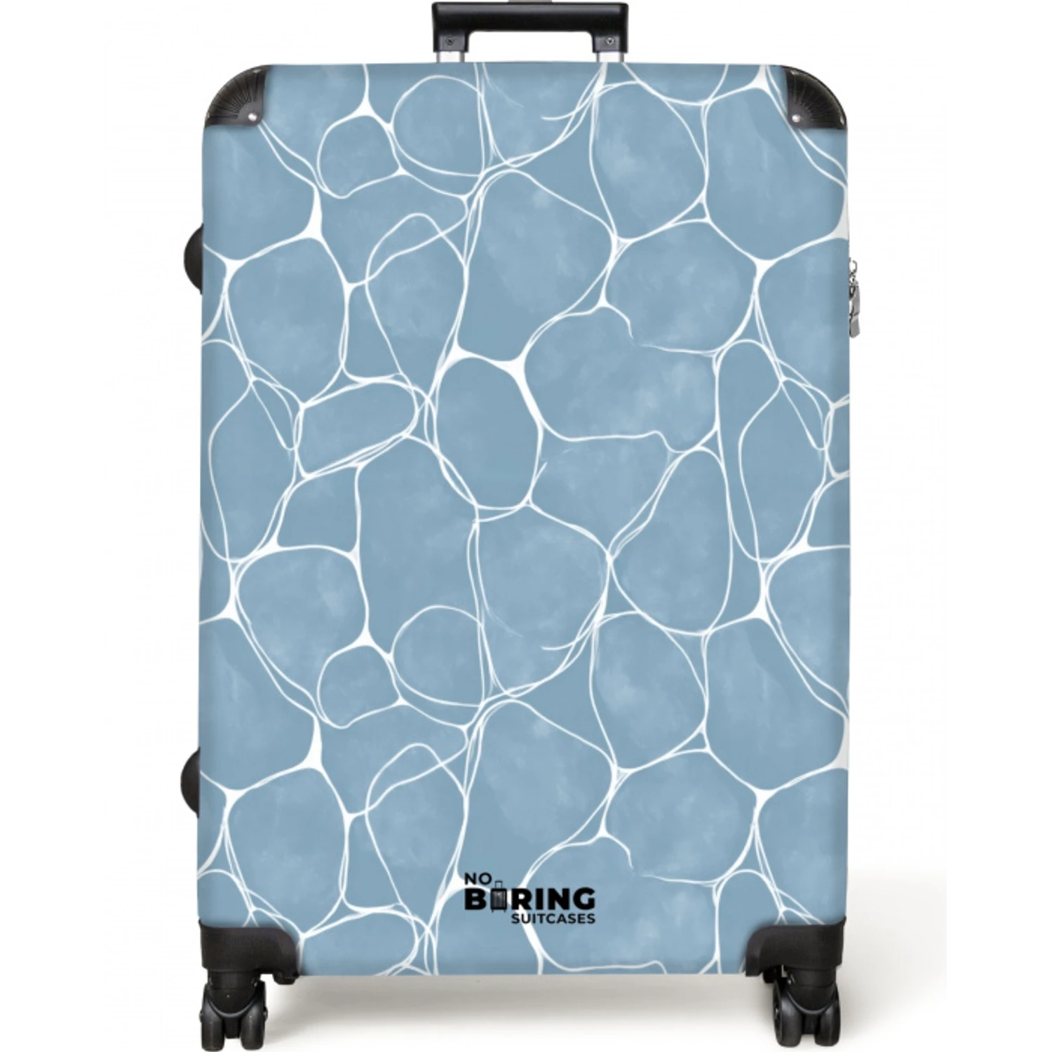 Organisch - Patroon - Blauw NBS - Large koffer - Volwassenen Unisex groot -zzzzzzzzkaufland2