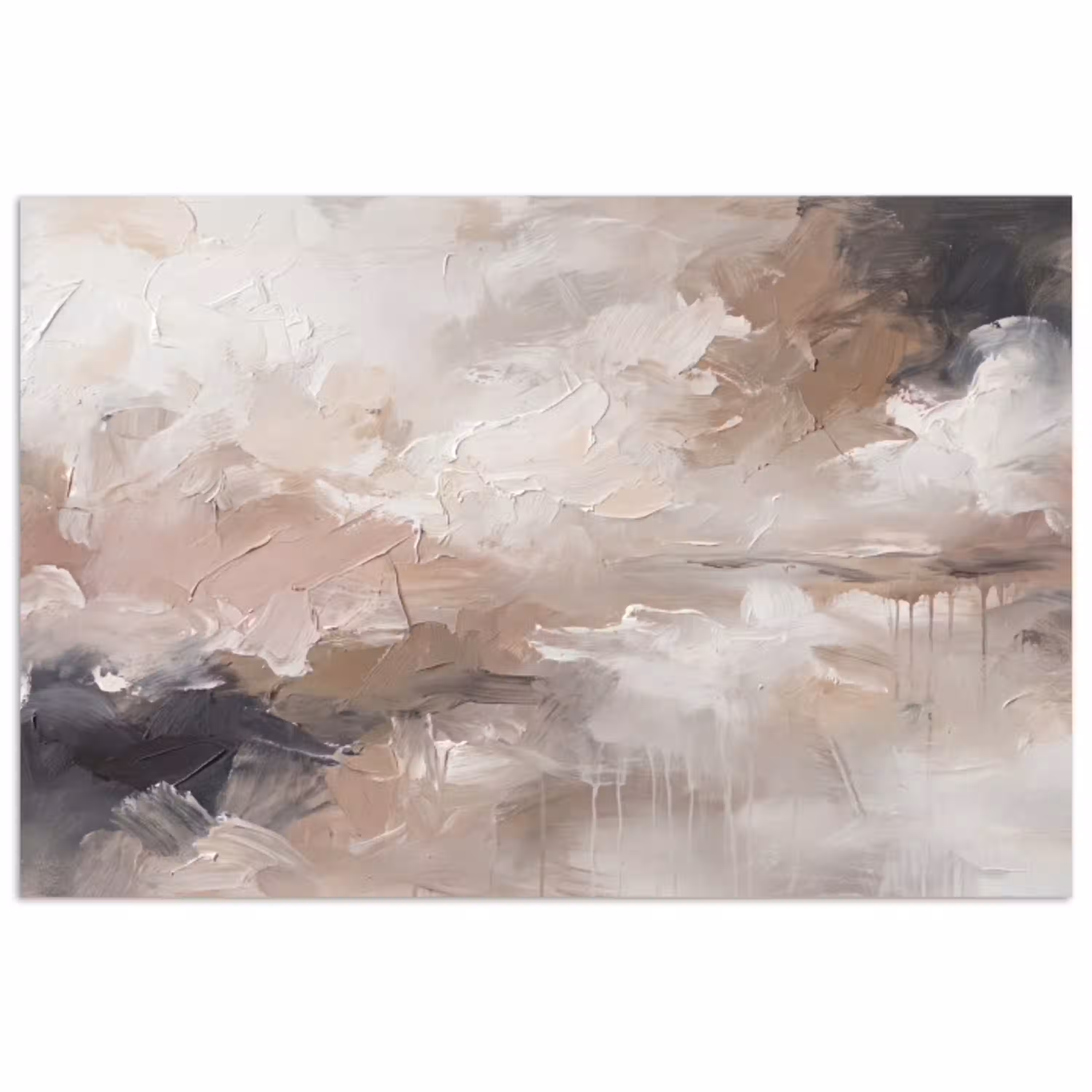 Abstract - Textuur - Kunst - Modern - Beige poster papier klein -3d