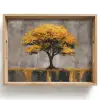 Boom - Bladeren - Goud - Abstract Dienblad Rechthoek middel -z3d_shopping