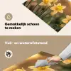Bloemen - Geel - Wazig Inductie beschemer met haakjes klein -ky-schoon-nl