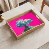 Man - Pak - Wolk - Roze Dienblad Rechthoek middel -sfeer1