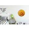 Geel - Chrysant - Zachtheid Wandcirkel aluminium klein -kinderkamer