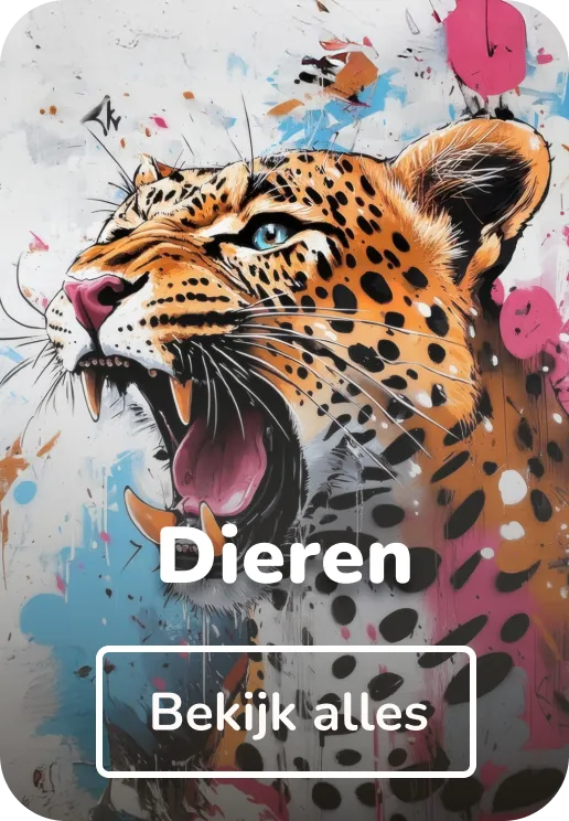 Glas schilderijen dieren