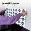 Tegelmotief - Blauw - Wit - Bloem Inductie beschemer met haakjes klein 777 -ky-ophangen-nl