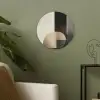 Vormen - Modern - Zwart Akoestische PET Vilt - Rond klein -sfeer2