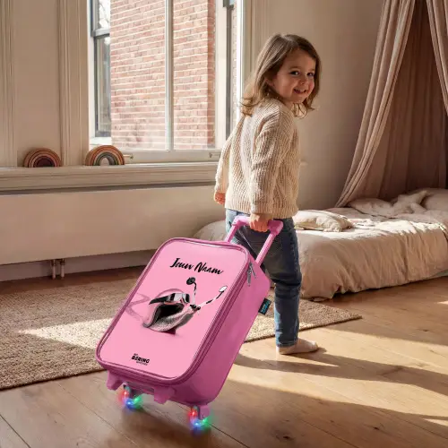 Escar-Go - Roze Kinderkoffer - Roze klein -sfeer1