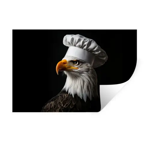 Arend -Amerika - Koksmuts - Vogel - Stoer Muursticker klein -3d