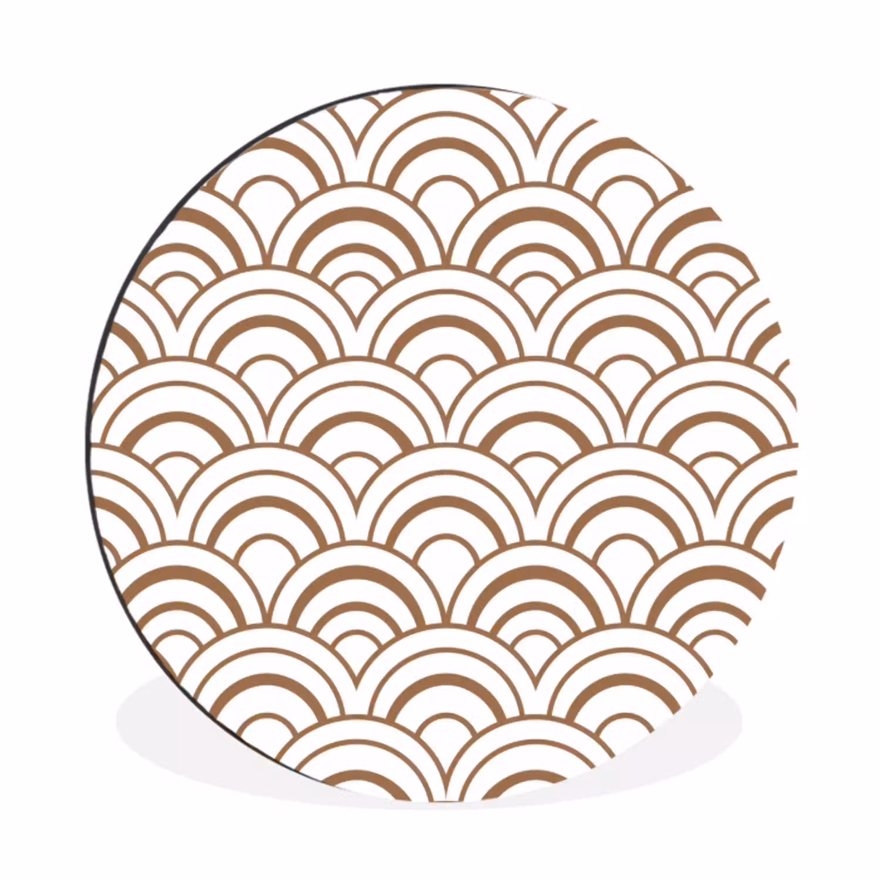 Klassiek - Motief - Terracotta Wandcirkel aluminium klein 190 -3d