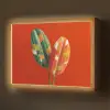 Bladeren - Ovaal - Mozaïek - Patroon Light Box met batterij (Wandlamp) middel -z3d_website