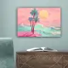 Palmbomen - Golven - Zee canvas 2cm klein -sfeer4