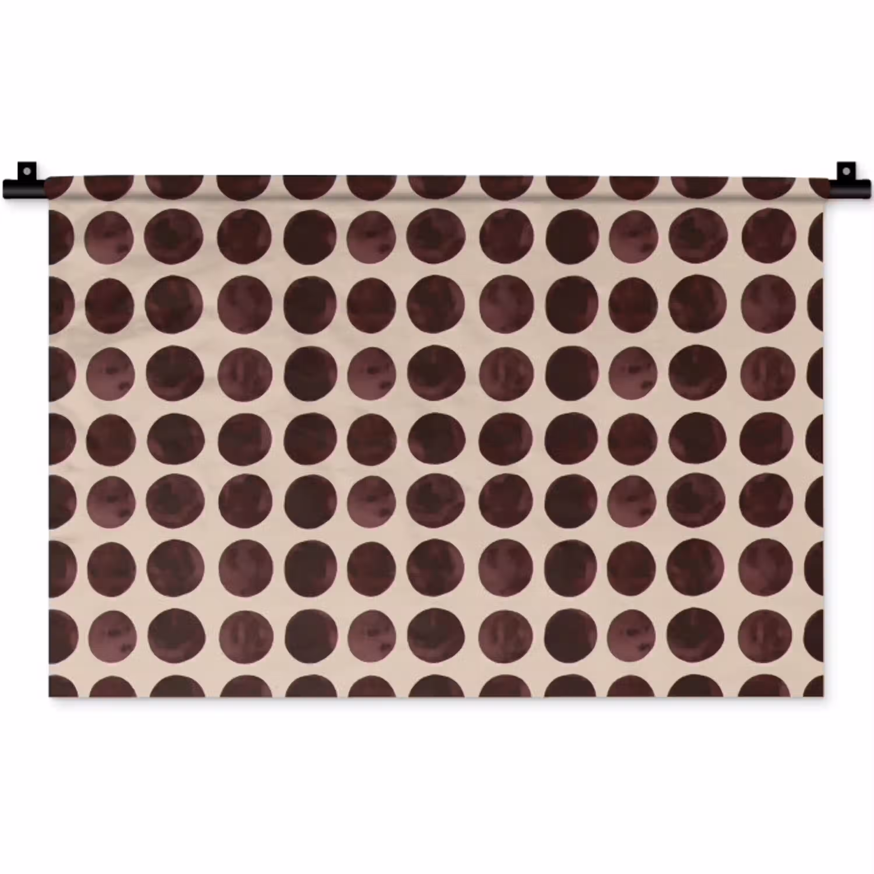 Stippen - Patroon - Bruin Wandkleed katoen klein 269 -zz3d