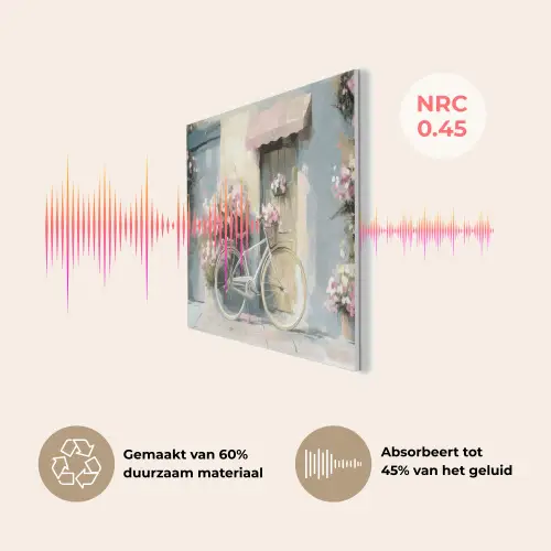 Fiets - Pastelkleuren - Bloemen PET vilt klein -USP_NL