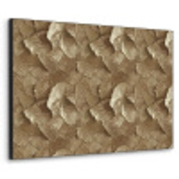 Organisch - Patroon - Bladeren - Goud Textielframe zwart klein 947 -3d